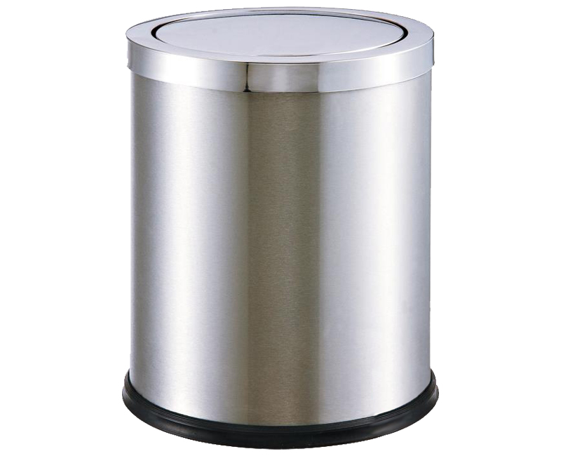 Round Stainless Trash Can